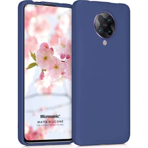 Matte Silikon Xiaomi Poco F2 Pro Kılıf Lacivert