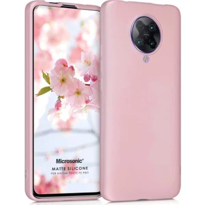 Matte Silikon Xiaomi Poco F2 Pro Kılıf Rose Gold