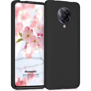 Matte Silikon Xiaomi Poco F2 Pro Kılıf Siyah