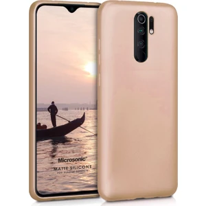 Matte Silikon Xiaomi Redmi 9 Kılıf Gold