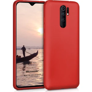 Matte Silikon Xiaomi Redmi 9 Kılıf Kırmızı