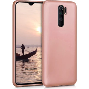Matte Silikon Xiaomi Redmi 9 Kılıf Rose Gold