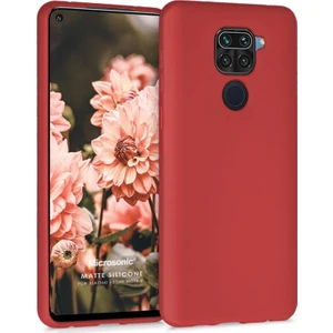 Matte Silikon Xiaomi Redmi Note 9 Kılıf Kırmızı