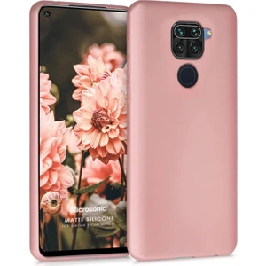 Matte Silikon Xiaomi Redmi Note 9 Kılıf Rose Gold