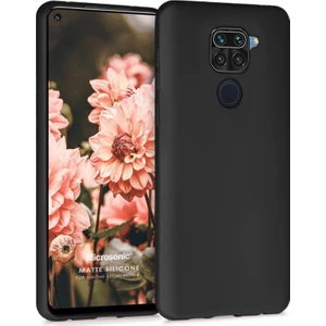 Matte Silikon Xiaomi Redmi Note 9 Kılıf Siyah