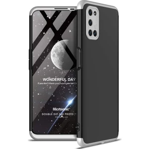 Oppo A52 Kılıf Double Dip 360 Protective Siyah - Gri