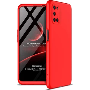 Oppo A72 Kılıf Double Dip 360 Protective Kırmızı