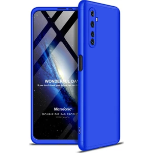 Realme 6 Kılıf Double Dip 360 Protective Mavi