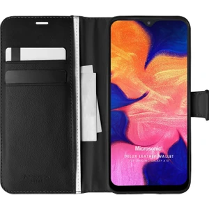 Samsung Galaxy A10 Kılıf Delux Leather Wallet Siyah
