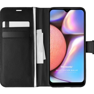 Samsung Galaxy A10s Kılıf Delux Leather Wallet Siyah