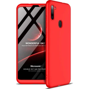 Samsung Galaxy A11 Kılıf Double Dip 360 Protective Kırmızı