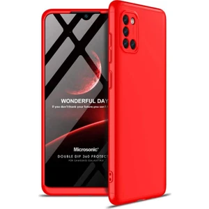 Samsung Galaxy A31 Kılıf Double Dip 360 Protective Kırmızı