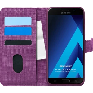 Samsung Galaxy A5 2017 Kılıf Fabric Book Wallet Mor