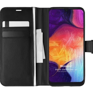 Samsung Galaxy A50 Kılıf Delux Leather Wallet Siyah