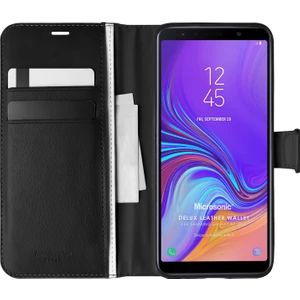 Samsung Galaxy A7 2018 Kılıf Delux Leather Wallet Siyah