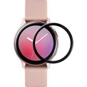 Samsung Galaxy Watch Active 2 40mm Tam Kaplayan Temperli Cam Full Ekran Koruyucu Siyah
