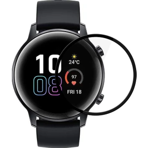 Huawei Honor Magic Watch 2 42mm Tam Kaplayan Temperli Cam Full Ekran Koruyucu Siyah