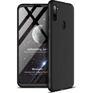 Samsung Galaxy M11 Kılıf Double Dip 360 Protective Siyah