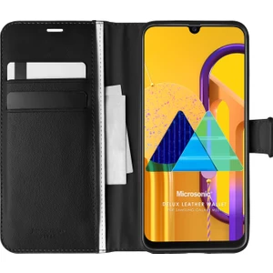 Samsung Galaxy M30s Kılıf Delux Leather Wallet Siyah