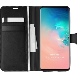 Samsung Galaxy S10 Kılıf Delux Leather Wallet Siyah