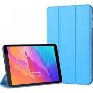 Huawei MatePad T8 8'' Kılıf Slim Translucent Back Smart Cover Mavi