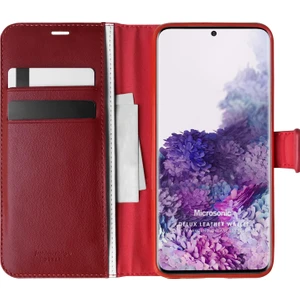 Samsung Galaxy S20 Plus Kılıf Delux Leather Wallet Kırmızı