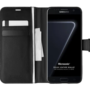 Samsung Galaxy S7 Edge Kılıf Delux Leather Wallet Siyah