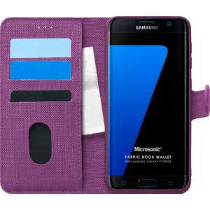 Samsung Galaxy S7 Edge Kılıf Fabric Book Wallet Mor