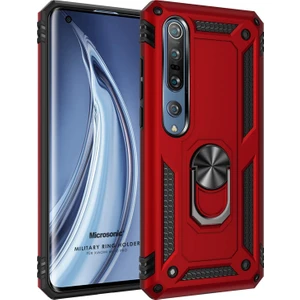 Xiaomi Mi 10 Pro Kılıf Military Ring Holder Kırmızı