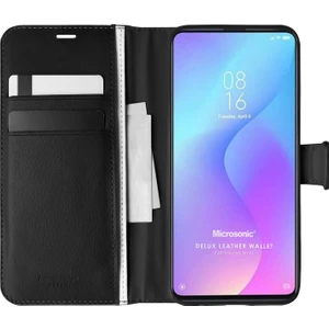 Xiaomi Mi 9T Kılıf Delux Leather Wallet Siyah