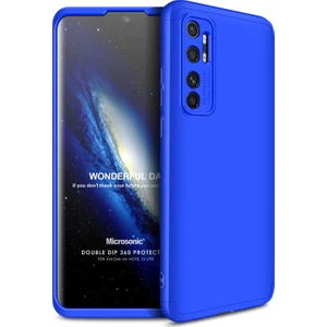 Xiaomi Mi Note 10 Lite Kılıf Double Dip 360 Protective Mavi