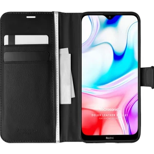 Xiaomi Redmi 8 Kılıf Delux Leather Wallet Siyah