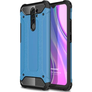 Xiaomi Redmi 9 Kılıf Rugged Armor Mavi