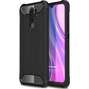 Xiaomi Redmi 9 Kılıf Rugged Armor Siyah
