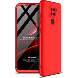 Xiaomi Redmi Note 9 Kılıf Double Dip 360 Protective Kırmızı