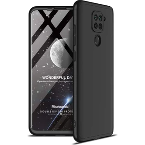 Xiaomi Redmi Note 9 Kılıf Double Dip 360 Protective Siyah