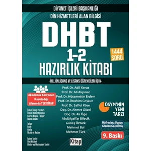 Diyanet İşleri Başkanlığı Din Hizmetleri Alan Bilgisi Dhbt 1-2 Hazırlık Kitabı 2020 - Abdülgaffar Bilecik