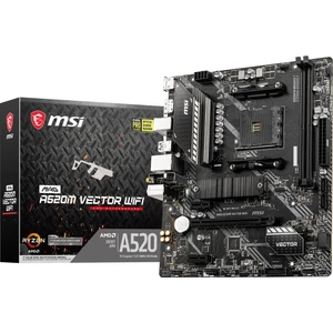 MAG A520M VECTOR Wifi AM4 DDR4 4600(OC) DP HDMI M.2 USB3.2 WIFI mATX  Anakart