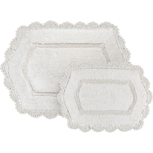 English Home Mia Pamuklu Kaydırmaz Taban Banyo Paspası Seti 60 x 90-40 x 60 cm Krem