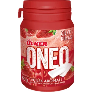 Oneo Çilek Aromalı Draje Sakız 60 gr