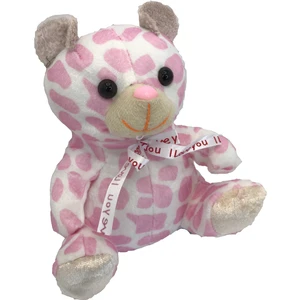 Stuffed Toys Sevimli Peluş Leopar Desenli Pembe Ayı 20 cm