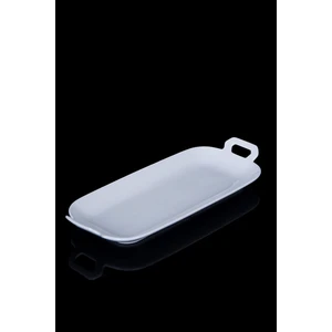Pure White Porselen Kare Oval Servis Tabak - 28 cm