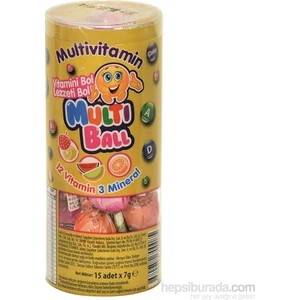 Multi Ball 15 Li Dokme Lolipop Vitamin ve Mineralli