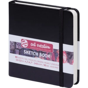 Sketchbook Sert Kapak Eskiz Çizim Defteri 12 x 12 cm 140 gr 80 Yaprak Siyah