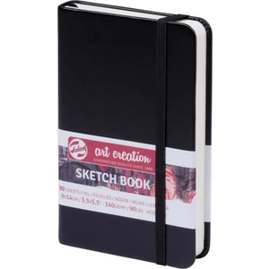 Sketchbook Sert Kapak Eskiz Çizim Defteri 9 x 14 cm A6 140 gr 80 Yaprak Siyah