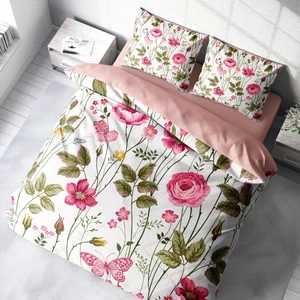 MonoHome Relax Flower 3D Pamuk Saten Çift Kişilik Nevresim Takımı