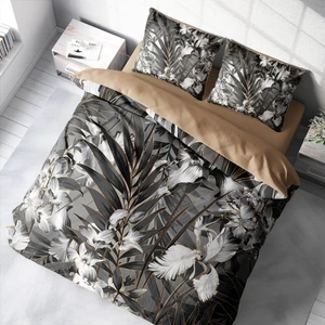 MonoHome Gray Casual 3D Pamuk Saten Çift Kişilik Nevresim Takımı