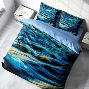 MonoHome Wavy Sea 3D Pamuk Saten Çift Kişilik Nevresim Takımı