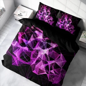 Purple Diamonds 3D Çift Kişilik Nevresim Takımı