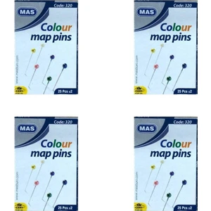 Mas 320 Renkli Başlı Toplu Iğne 4'lü